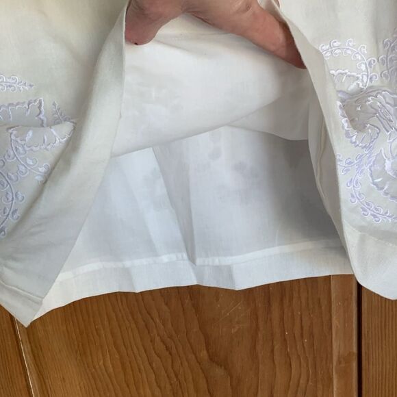 Joie Modarie embroidered white linen blend sleeveless shift dress NWT - Picture 9 of 10